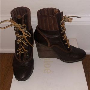 Chloe wedge boot